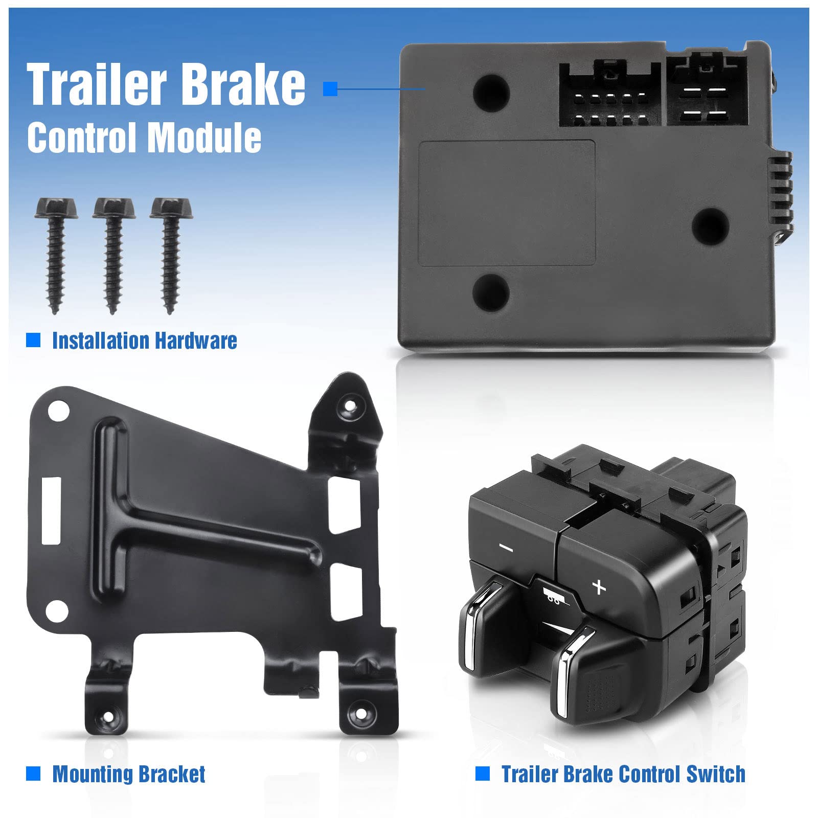 A-Premium Trailer Brake Controller Module with Switch Kit Compatible with Ram 1500 2500 3500 4500 5500 2016-2018, 1500 Classic 2019-2021, Replace # 82215040AB