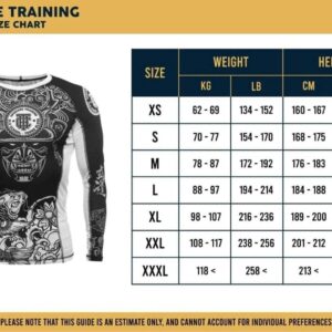 Hardcore Training Pitbull City Men's Rash Guard Compression Long Sleeve Jiu Jitsu MMA No-Gi Tight BJJ Grappling Base Layer Combat Black