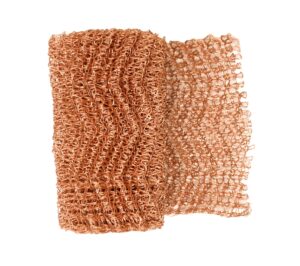 copper mesh,pure copper wire mesh, hole and gap filler, sturdy and durable, suitable for gardens and houses, size 3.8" x 40"（1 roll)