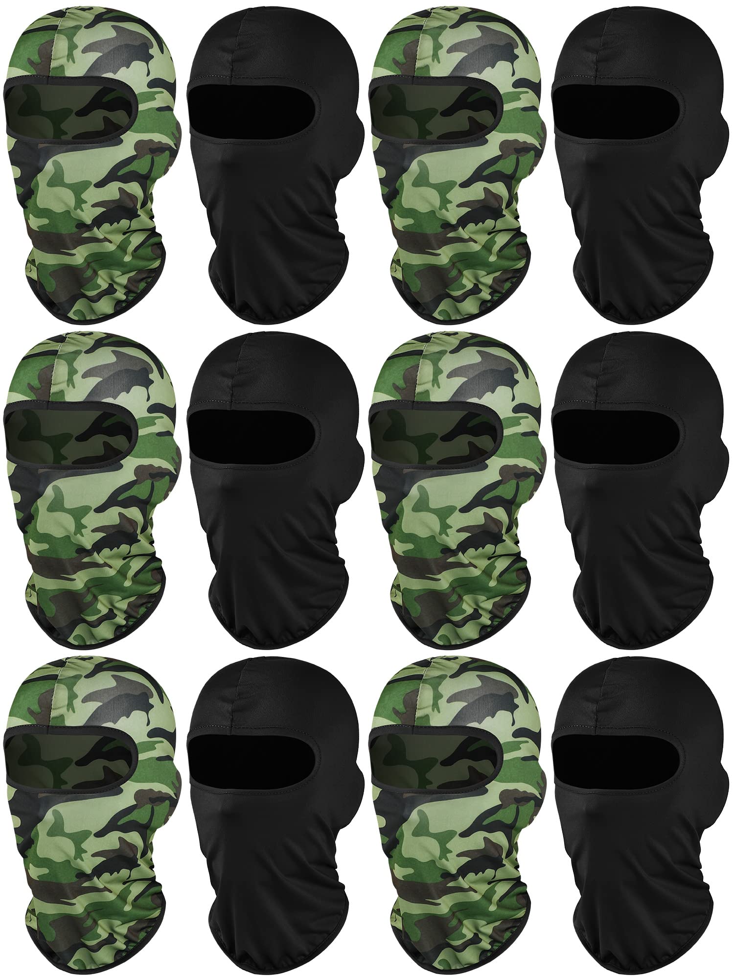 12 Pieces Sun Protection Balaclava Full Face Cover Sun UV Protection Face Protective Cover for Outdoor Sports (Popular Color,Popular Style)