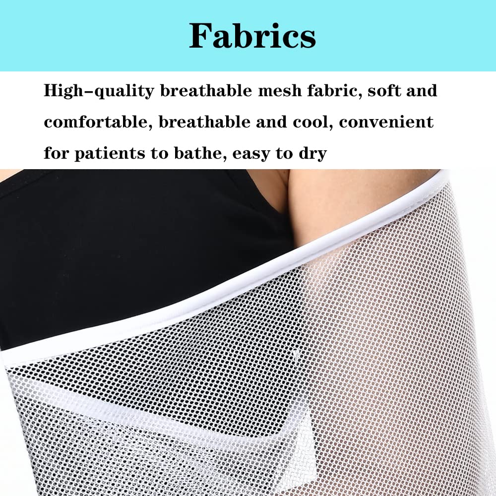 Ledhlth White Mesh Arm Sling for Shoulder Injury Women Shower Sling for Men Shoulder Sling for Shoulder Surgery Elbow Wrist Sling for Broken Arm