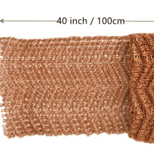 Copper Mesh,Pure Copper Wire Mesh, Hole and Gap Filler, Sturdy and Durable, Suitable for Gardens and Houses, Size 3.8" x 40"（1 Roll)