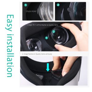 Myopia Glasses Lens Compatible with Oculus Quest 2 VR Headset accessories , customized Frame Plus Protecting Lens Combination 1 Pair (-6.00)