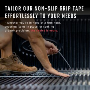 CATTONGUE GRIPS Non-Abrasive Anti Slip Grip Tape – 2” Thick Heavy Duty Tape for Indoor & Outdoor, Customizable, Waterproof, & Durable Anti-Slip Tape (Clear, 20ft)