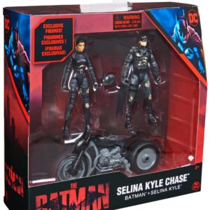 The Batman 2022 Movie Series Selina Kyle Chase Set with Batman and Motorcycle