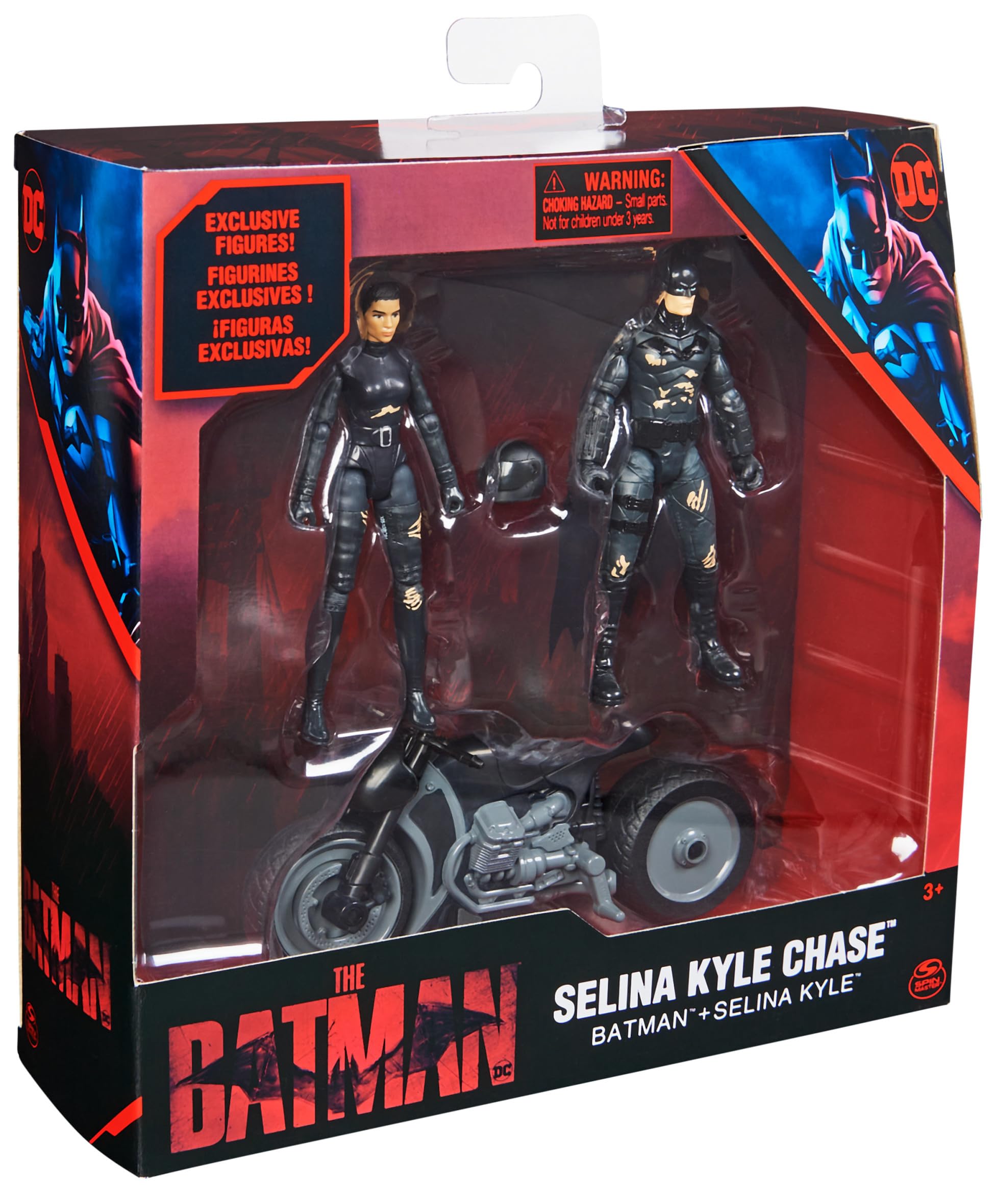 The Batman 2022 Movie Series Selina Kyle Chase Set with Batman and Motorcycle