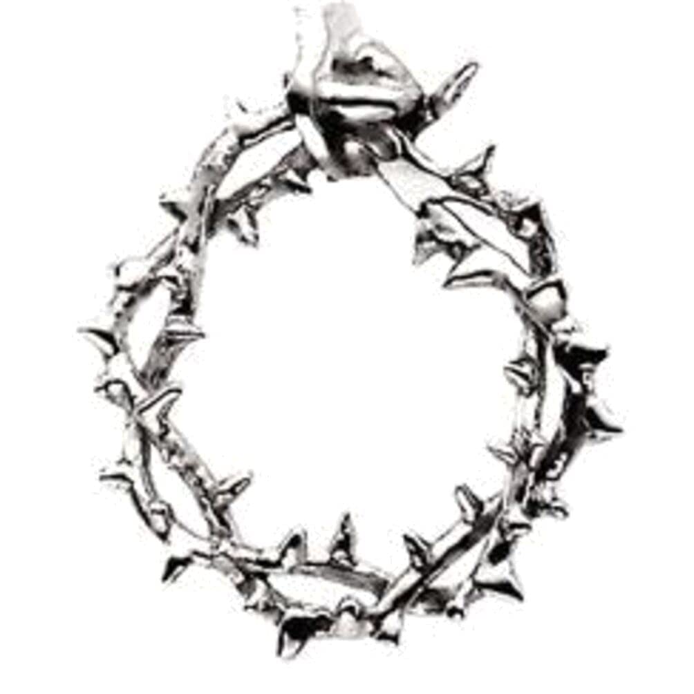 Bonyak Jewelry Sterling Silver 22.5x19mm Crown of Thorns Pendant Stunning