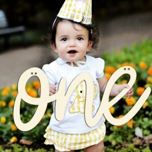 one wooden sign one cutout letter for 1st birthday party,one sign one photo prop for baby shower party decorations,wall decor table display baby chair photo booth props