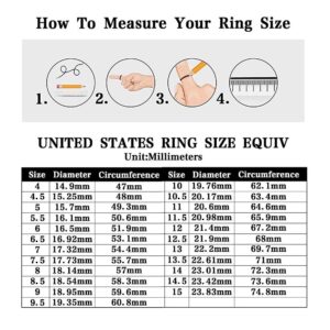 YIKOXI Stainless Steel Zirconia Rings for Women Roman Numeral 3 in 1 Spinner Gold Weeding Ring Band (Inlaid zirconia-gold, 9)