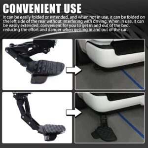 WEILEITE Rear Bedstep Retractable Bumper Truck Tailgate Step Fit for Dodge Ram 1500 DT (New Body Style) 2019 2020 2021 2022 2023 2024 Replaces 82215289AG 82215289AH 82215289 82215289AB 82215289AC