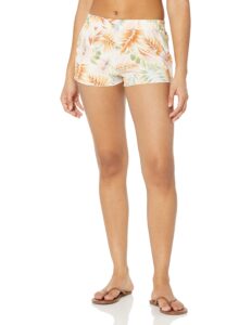 billabong women's standard island calling swim short, salt crystal, large