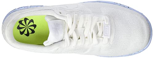 Nike Air Force 1 Crafter Flyknit Womens Trainers DC7273 Sneakers Shoes (UK 6.5 US 9 EU 40.5, White Pure Platinum 100)