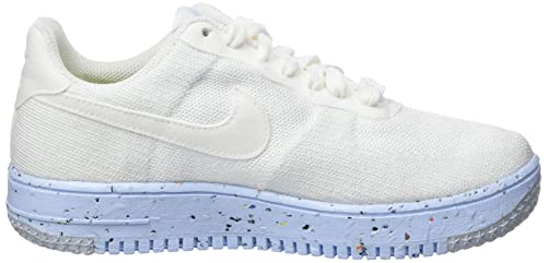 Nike Air Force 1 Crafter Flyknit Womens Trainers DC7273 Sneakers Shoes (UK 6.5 US 9 EU 40.5, White Pure Platinum 100)