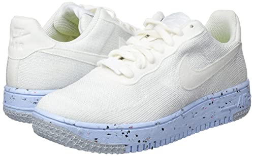 Nike Air Force 1 Crafter Flyknit Womens Trainers DC7273 Sneakers Shoes (UK 6.5 US 9 EU 40.5, White Pure Platinum 100)