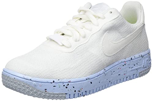 Nike Air Force 1 Crafter Flyknit Womens Trainers DC7273 Sneakers Shoes (UK 6.5 US 9 EU 40.5, White Pure Platinum 100)