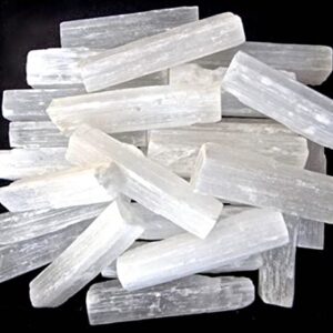 Pachamama Essentials Selenite Crystal Sticks for Healing, Reiki, & Metaphysical Energy Drawing - Available in 2.5 Inches, 4 Inches & 9 Inches (20, 2.5")