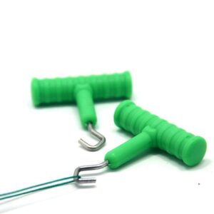 lasenersm 6 Pieces Knot Puller Fishing Knot Puller Fish Baiting Rig Tool Knotter Tie Tester Tightener Terminal Tackle Puller Knot Tool Accessory with T-Handle for Outdoor Fishing, Green