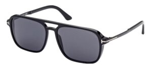 tom ford crosby ft 0910 shiny black/grey 59/16/140 men sunglasses