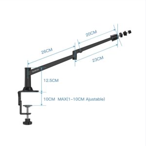 Smatree Microphone Adjustable Stand Desk Compatible for Shure SM7B/ Shure MV7/AT2020 /BM-800, Shure SM7B Mic Stand, 5/8" Adapter Screw,Singing, Podcasts & Recording Stand Desk