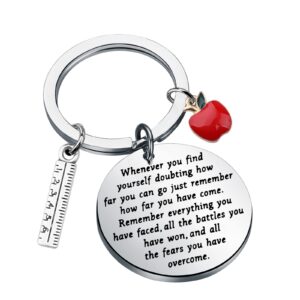 TIIMG Teacher Motivational Keychain New Teacher Gifts Teacher Coworker Gifts Leaving Gifts (Teacher whenever)