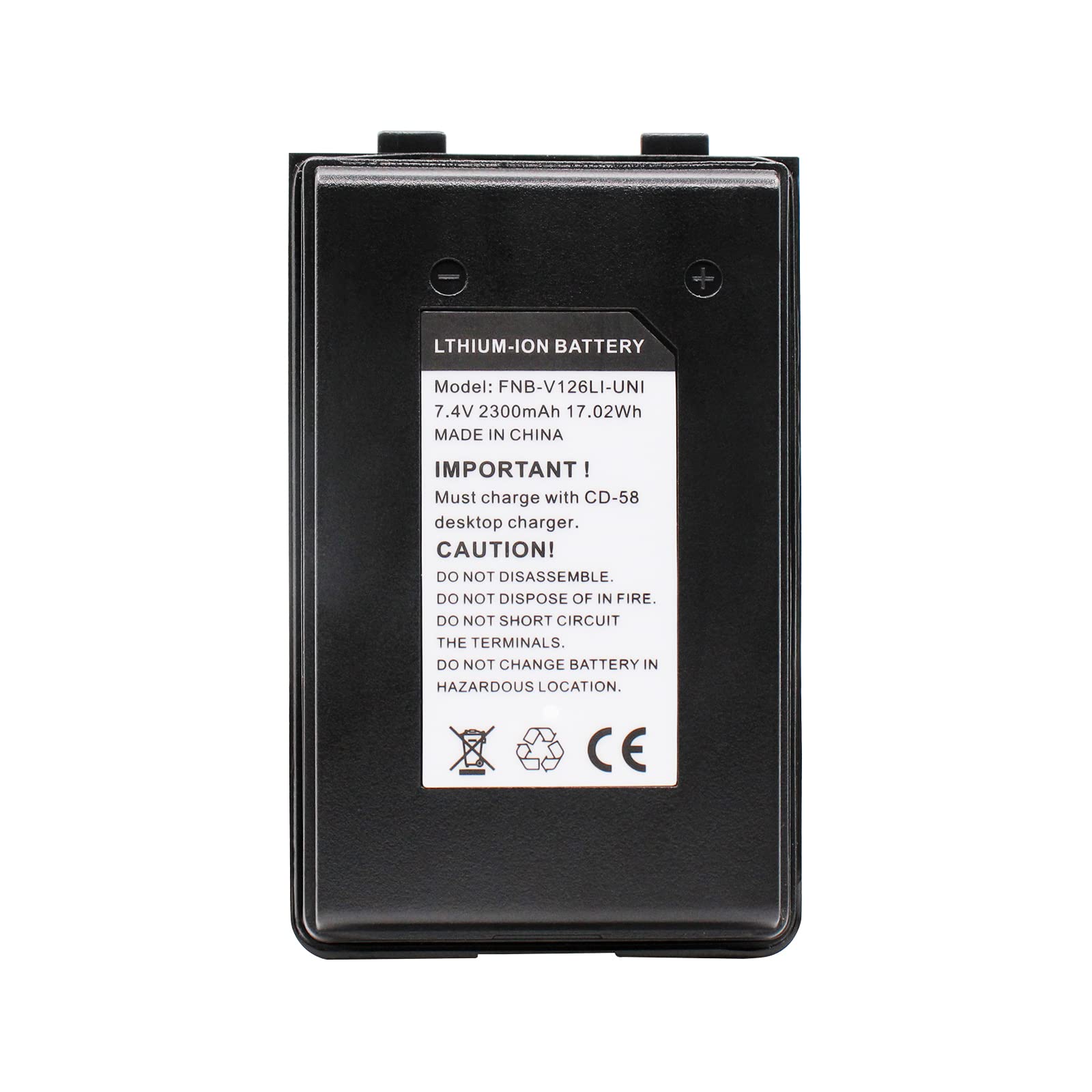 IFREQTECH FNB-V126LI-UNI 2300mAh Battery for Motorola/Vertex Standard VX-160 VX-180 VX-414 VX-417 VX-424 VX-427 VX-410 VX-420 two Way Radio Rechargeable Battery FNB-V67L FNB-V94LI