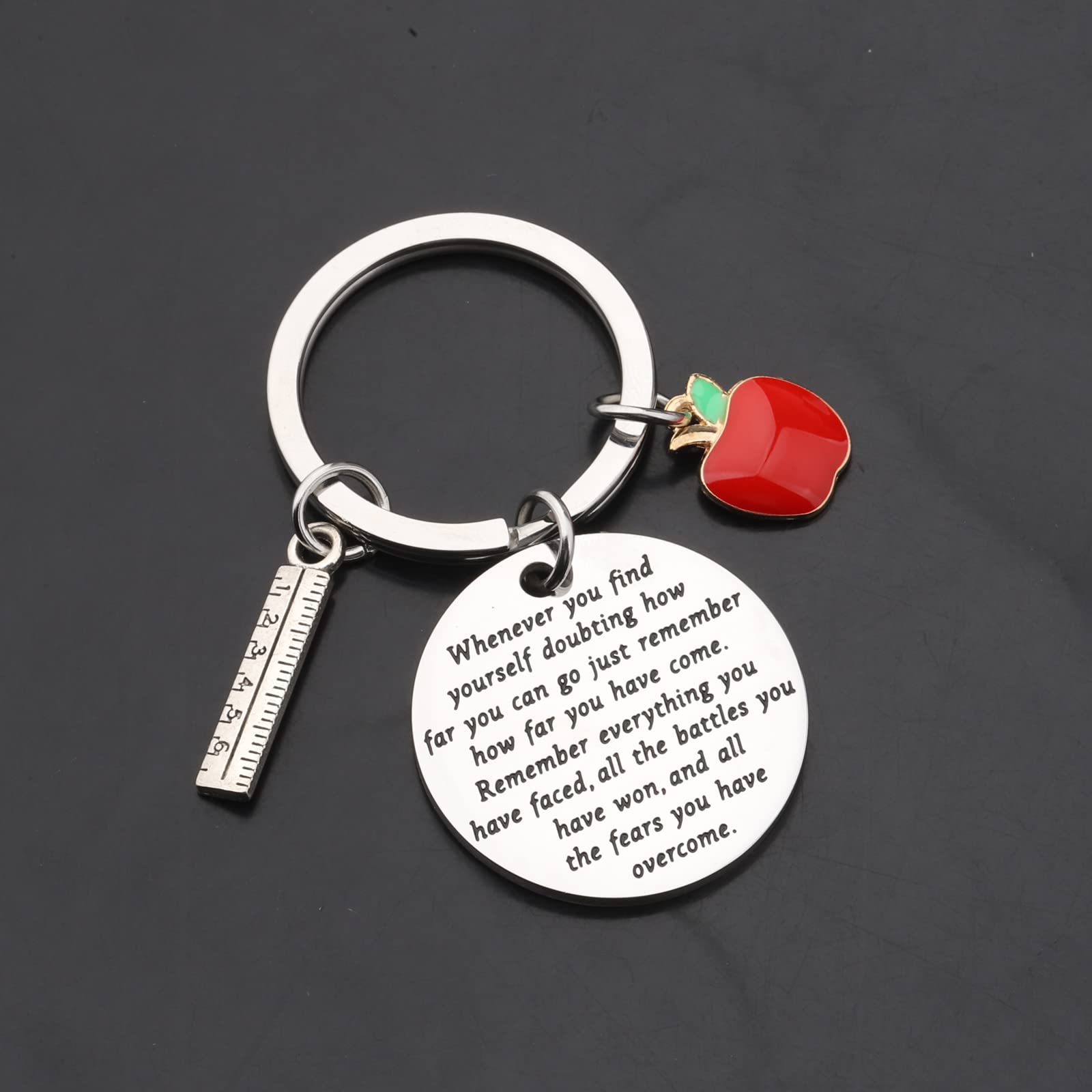 TIIMG Teacher Motivational Keychain New Teacher Gifts Teacher Coworker Gifts Leaving Gifts (Teacher whenever)