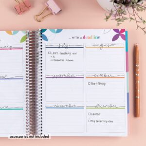 7" x 9" 12 Month Undated Spiral Bound Life Planner - Signature Layers Cover + Layers Interior Pages. Undated Vertical Weekly and Monthly Agenda by Erin Condren.