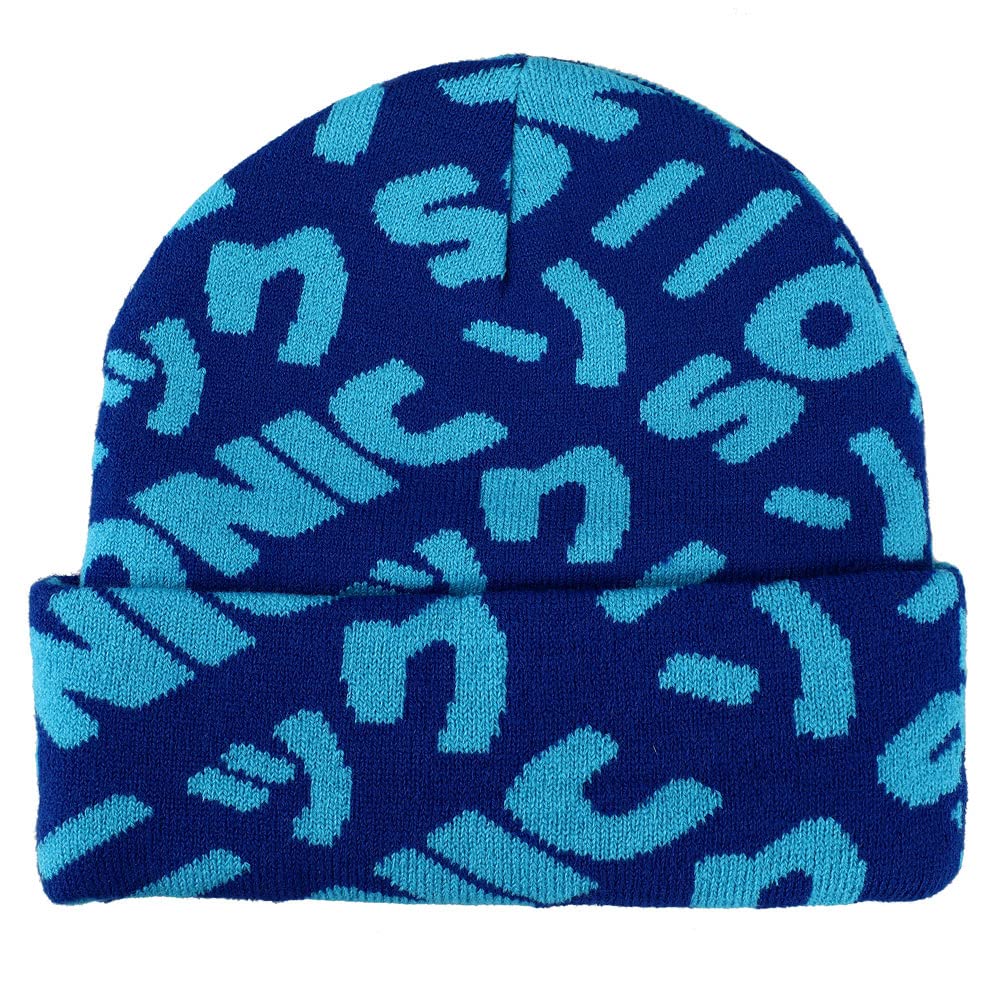 Bioworld Sonic Flat Embroidery Blue AOP Jacquard Acrylic Knit Beanie