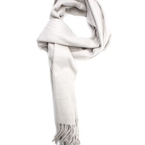 Datoni Solid Colors Long Scarf Wrap For Women Men Cashmere Feel Luxurious Scarfs Warm Cozy Shawl Extra Soft (Light Grey)