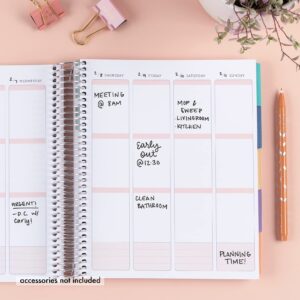 7" x 9" 12 Month Undated Spiral Bound Life Planner - Signature Layers Cover + Layers Interior Pages. Undated Vertical Weekly and Monthly Agenda by Erin Condren.