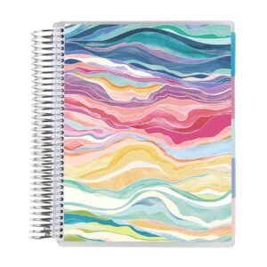 7" x 9" 12 Month Undated Spiral Bound Life Planner - Signature Layers Cover + Layers Interior Pages. Undated Vertical Weekly and Monthly Agenda by Erin Condren.