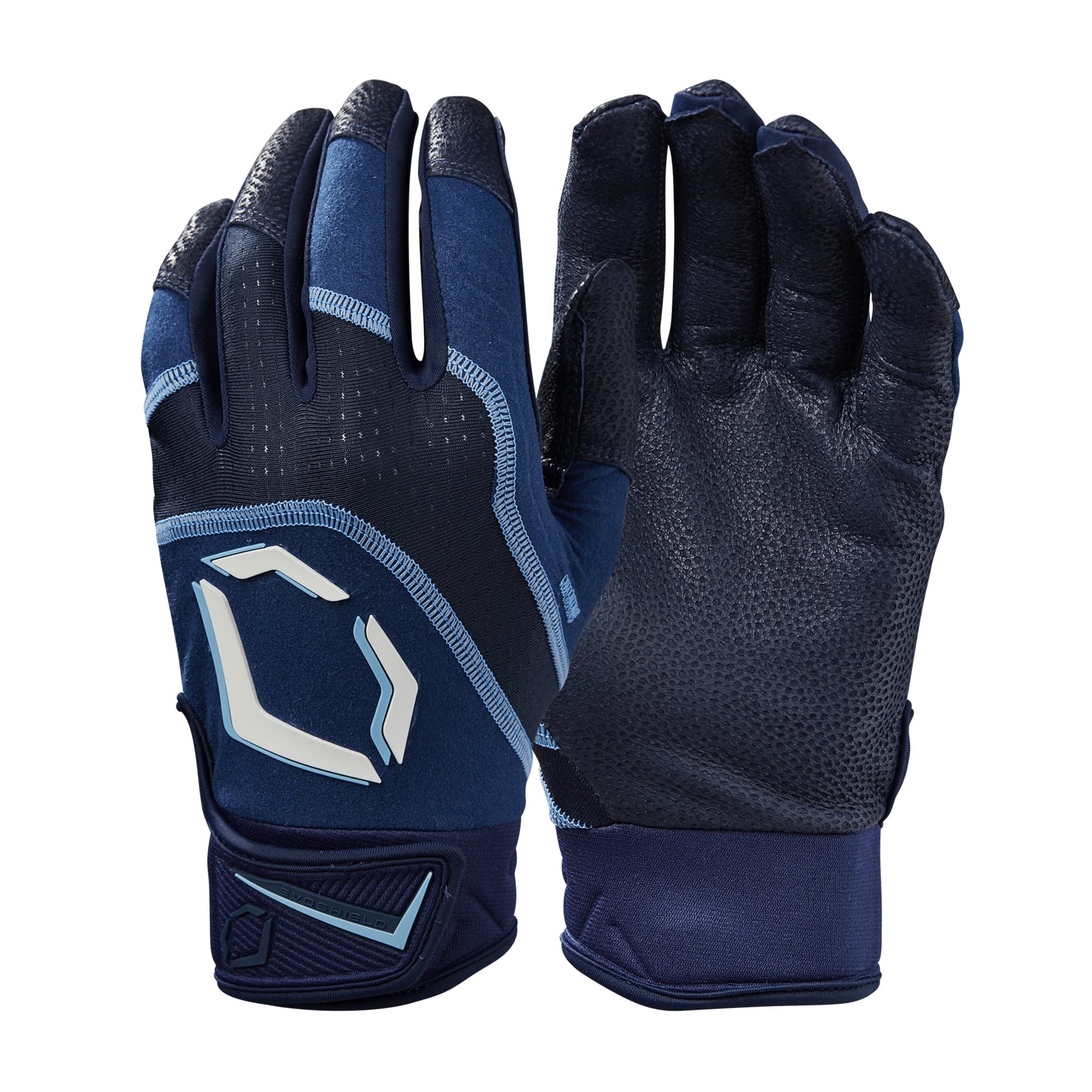 EvoShield Youth Khaos Batting Gloves - Navy, Large