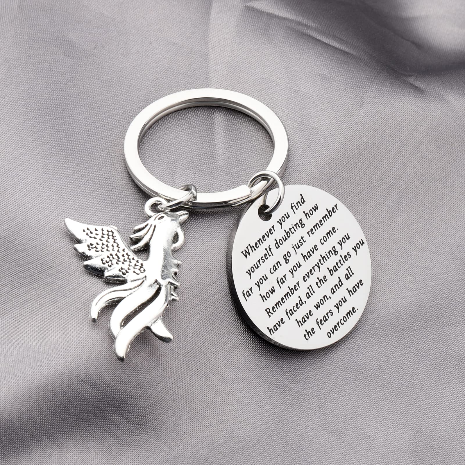 TIIMG Rising Phoenix Nspirational Gifts Phoenix Keychain New Beginning Jewelry Gift For Women Wife Lover (Phoenix whenever)