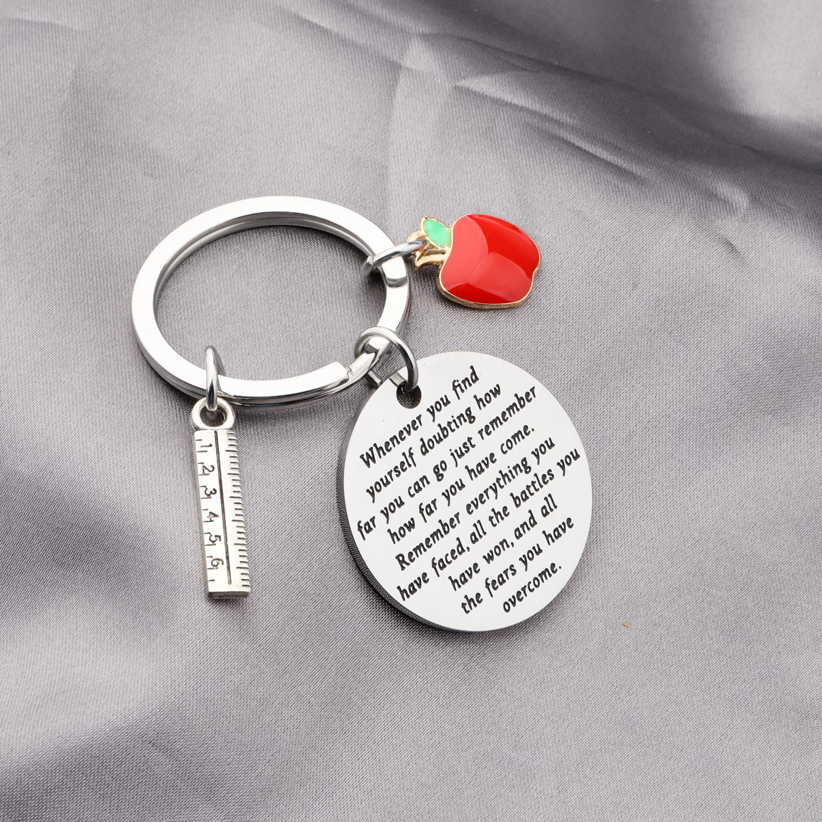 TIIMG Teacher Motivational Keychain New Teacher Gifts Teacher Coworker Gifts Leaving Gifts (Teacher whenever)