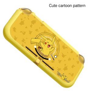 PERFECTSIGHT Protective Case for Nintendo Switch Lite | Cute Soft TPU Anti-Slip Skin Grip Cover | Cartoon Hard Shell Dockable Case | Anti-Scratch Shockproof Slim Cover Case | Kawaii Pikachu