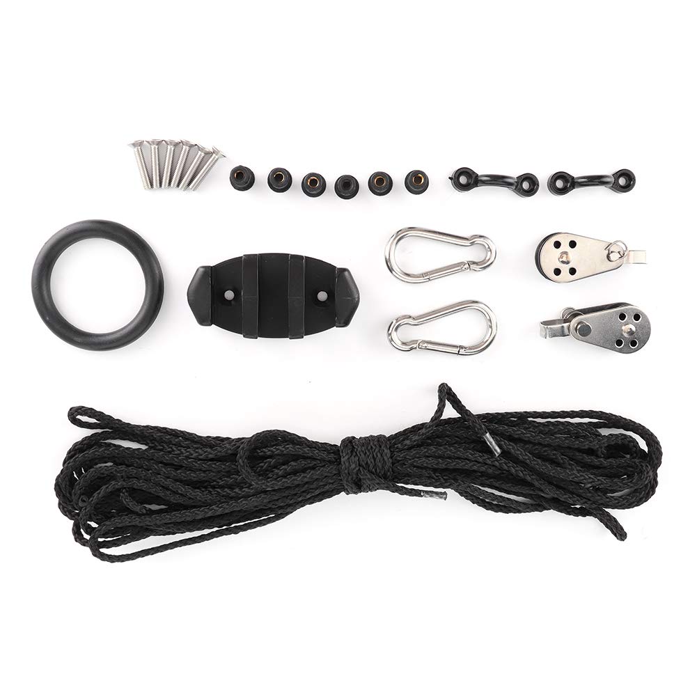 kayak anchor trolley kit Anchor Trol Anchor Trolley Kit with Rope Pulley Pad Eyes for Kayak Canoe Boats Water Sports Accessories