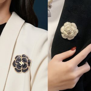 Goldaw 2 Pieces Flower Brooch Pin Petal Elegant Exquisite Art Brooch for Women Wedding Banquet Party Brooch Simple Pin