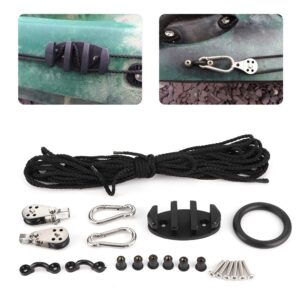 kayak anchor trolley kit Anchor Trol Anchor Trolley Kit with Rope Pulley Pad Eyes for Kayak Canoe Boats Water Sports Accessories