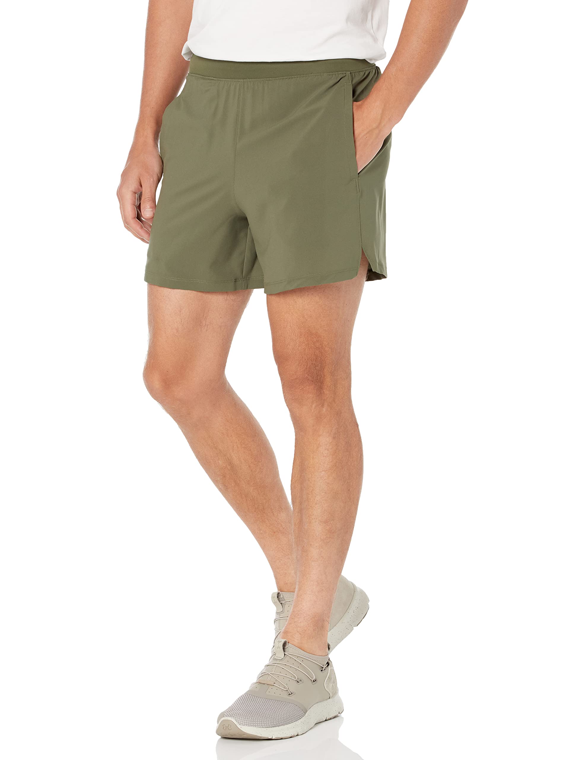 Under Armour Men's Tactical Academy 5" Short, (390) Marine OD Green / / Marine OD Green, Large