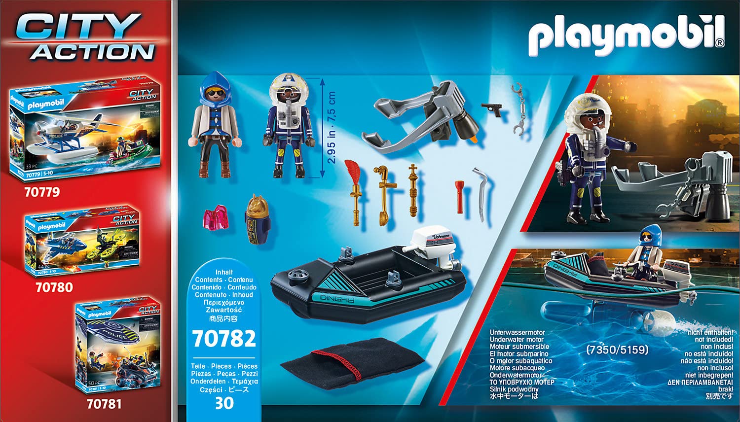 Playmobil Police Jet Pack with Boat