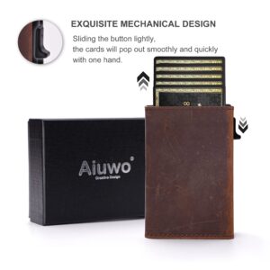 Aiuwo Mens Slim Wallet with Money Clip RFID Blocking Credit Card holder Minimalist Wallet for Men with Gift Box