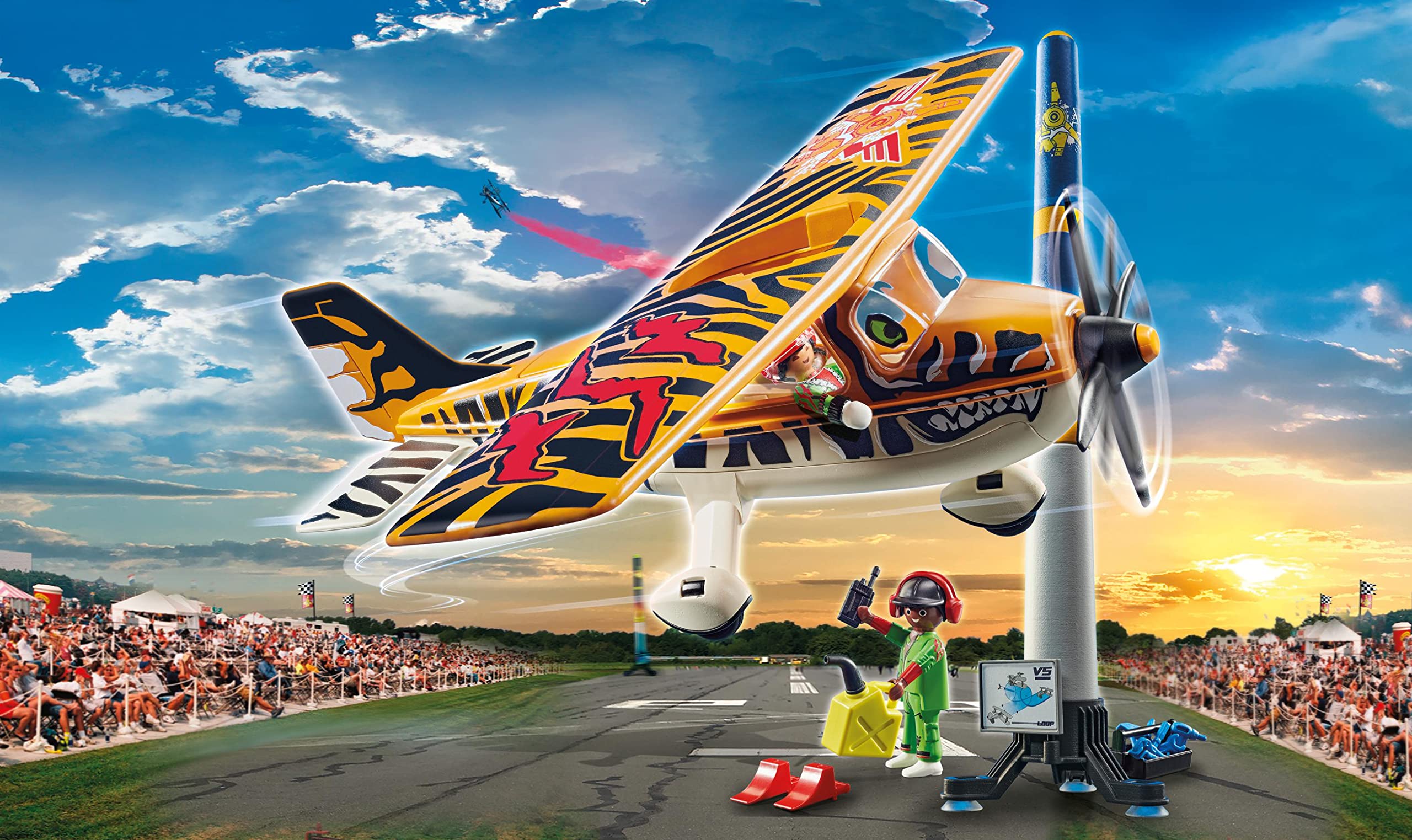 Playmobil Air Stunt Show Tiger Propeller Plane