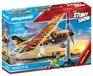 playmobil air stunt show tiger propeller plane