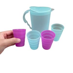 Tupperware Mini Impressions Kids Party Set Pitcher Tumblers Set of 5