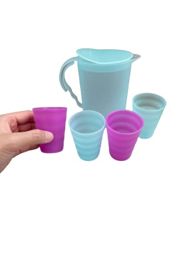 Tupperware Mini Impressions Kids Party Set Pitcher Tumblers Set of 5