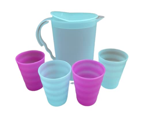 Tupperware Mini Impressions Kids Party Set Pitcher Tumblers Set of 5