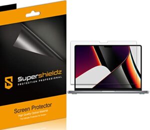 supershieldz (3 pack) anti-glare (matte) screen protector designed for macbook pro 14 inch (m3 / m3 pro / m3 max / m2 pro / m2 max / m1 pro / m1 max)