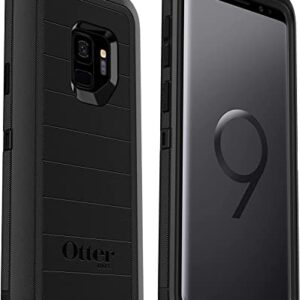 OtterBox Defender Series Rugged Case & Belt Clip Holster for Samsung Galaxy S9 (ONLY) Non-Retail Packaging - Black - with Microbial Defense