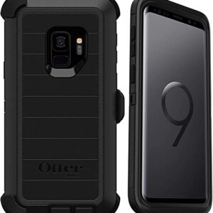 OtterBox Defender Series Rugged Case & Belt Clip Holster for Samsung Galaxy S9 (ONLY) Non-Retail Packaging - Black - with Microbial Defense