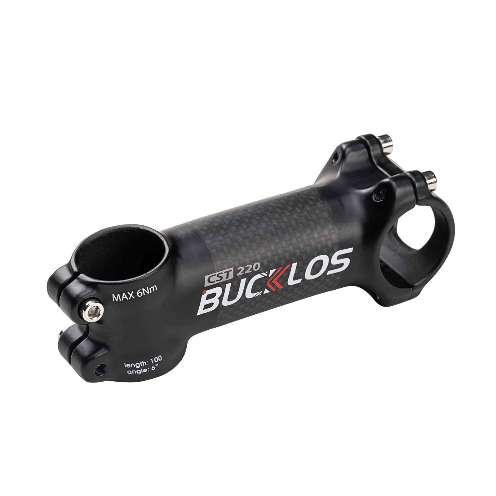 BUCKLOS Road Bike Stem 31.8 60mm 70mm 80mm 90mm 100mm 110mm 120mm 6 17 Degree - 3K Carbon Fiber + Aluminum Road Mountain Bike Stem Superlight Strengthen, fit 31.8mm Handlebar Stem 28.6mm Fork.